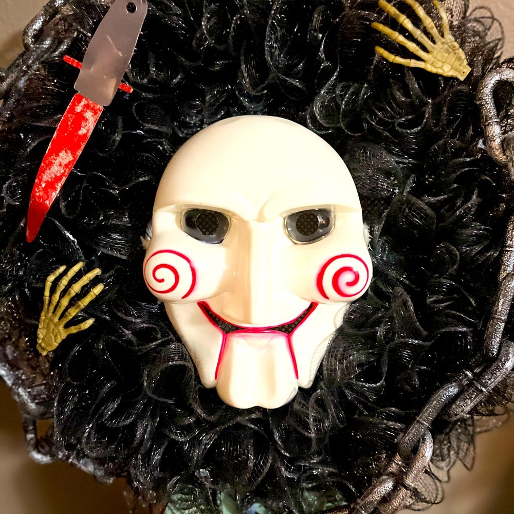 Saw Halloween Wreath